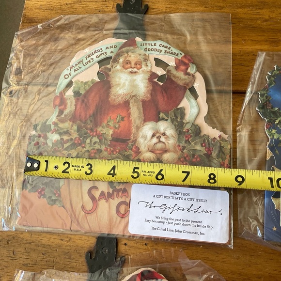 New Lot Of 5 The Gifted Line Basket Card Box John Grossman Christmas Santa Angel - Picture 12 of 14